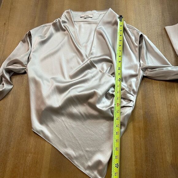 ET OCHS The Nala Silk Surplice Top Draped Wrap Blouse Cutout Detail Size Medium - Picture 9 of 16